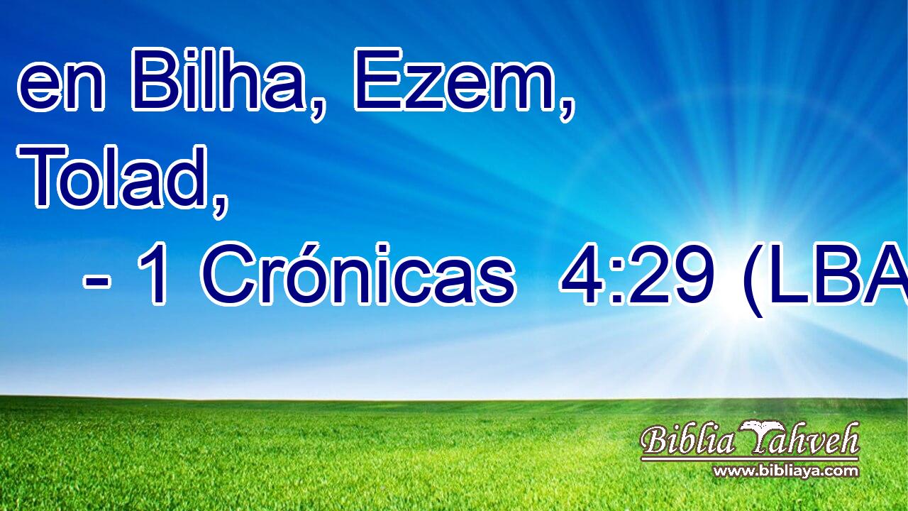 en Bilha, Ezem, Tolad,