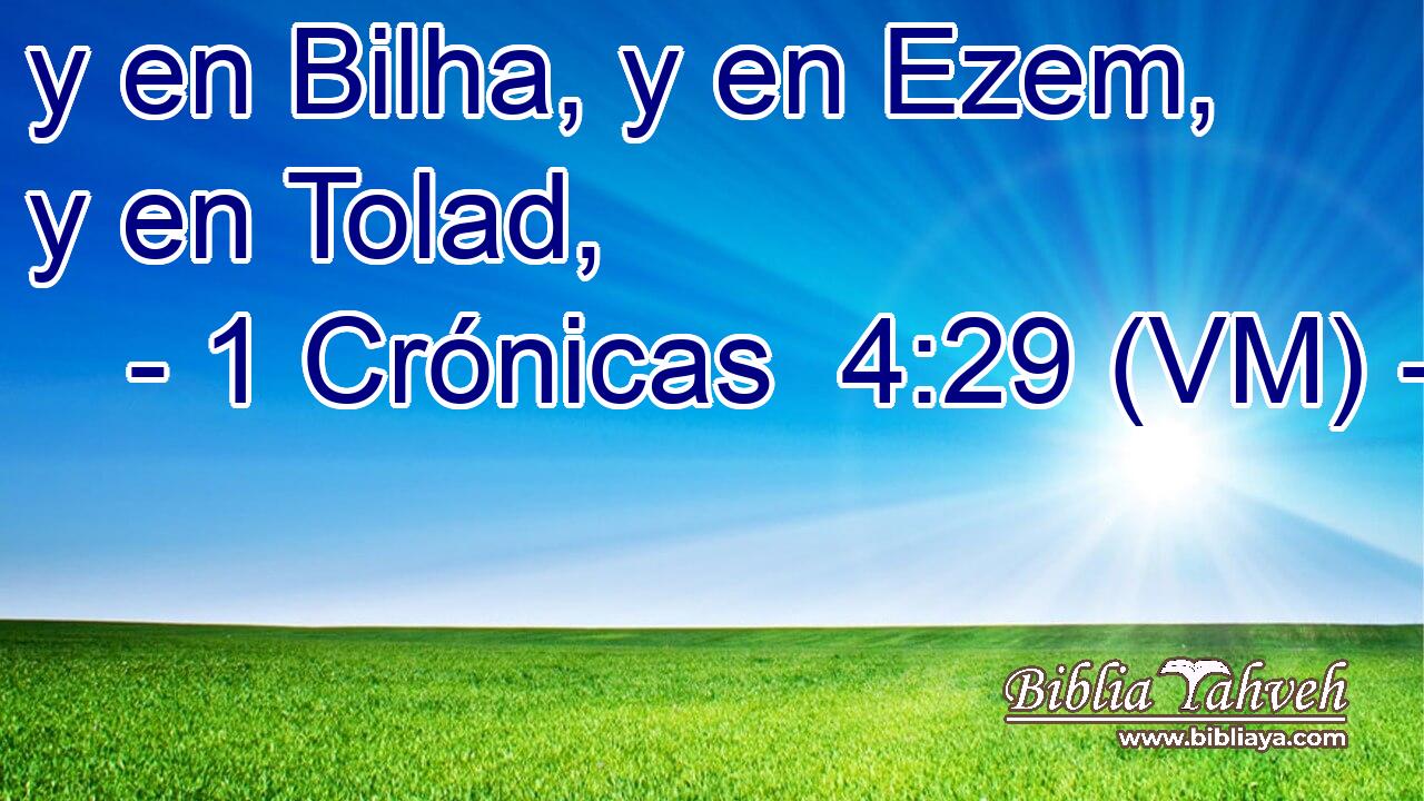  y en Bilha, y en Ezem, y en Tolad, 