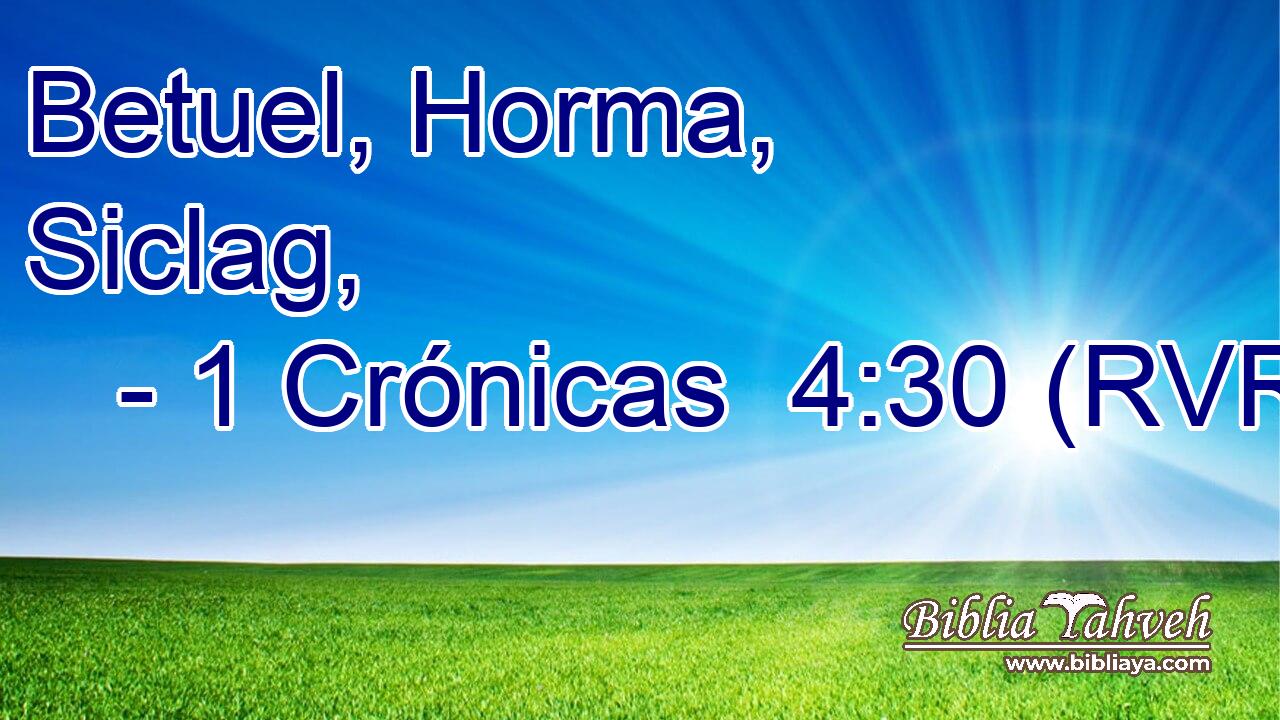 Betuel, Horma, Siclag,