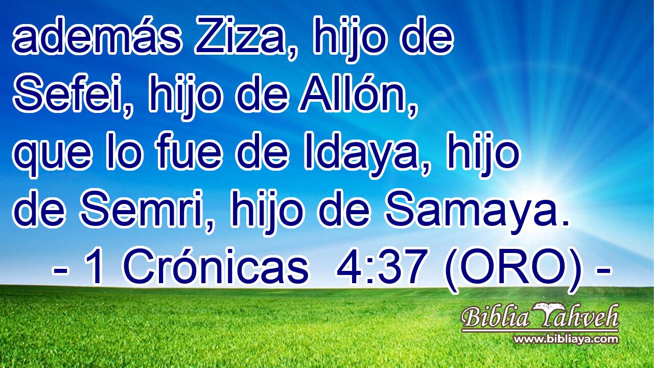  además Ziza, hijo de Sefei, hijo de Allón, que lo fue de Idaya, hijo de Semri, hijo de Samaya. 