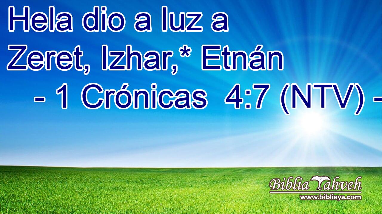 Hela dio a luz a Zeret, Izhar,* Etnán