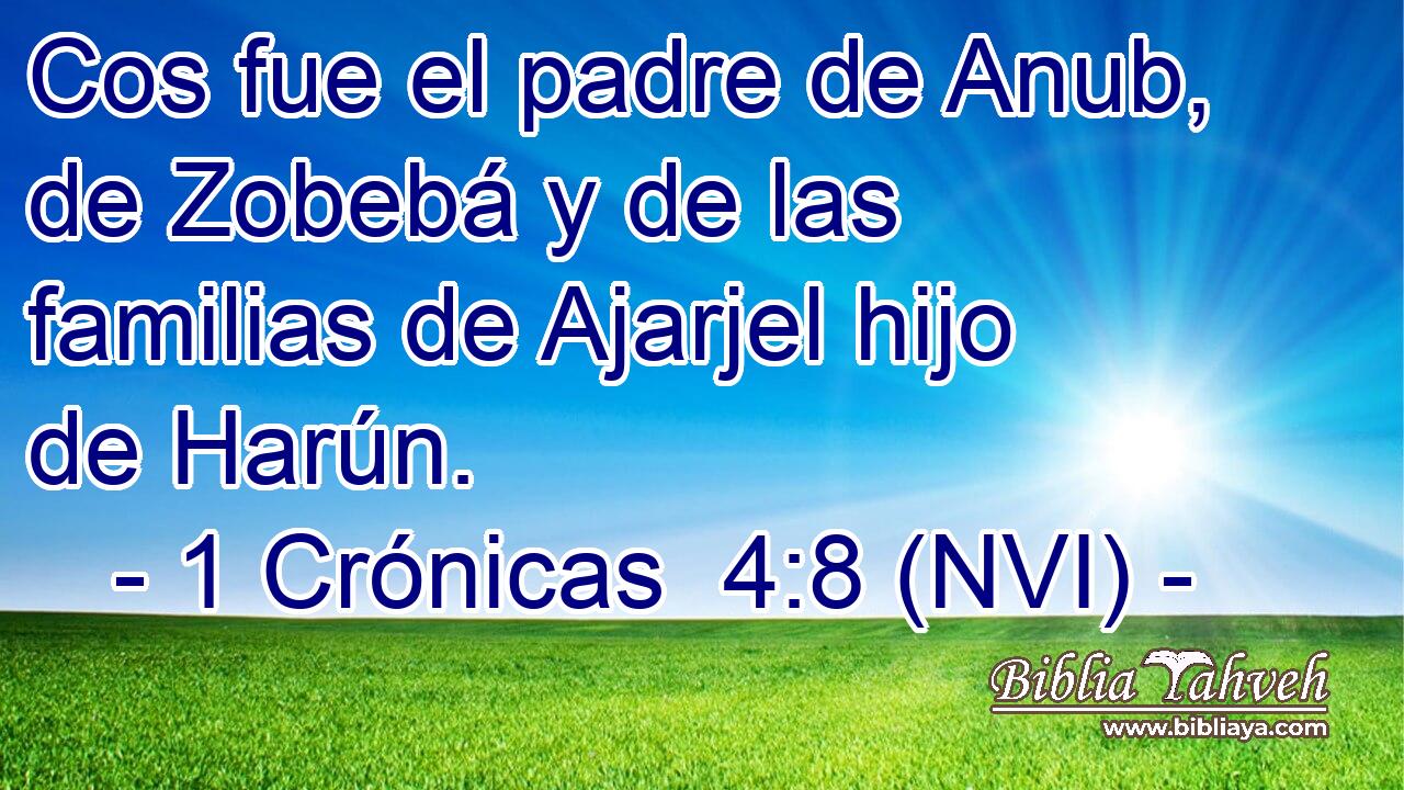  Cos fue el padre de Anub, de Zobebá y de las familias de Ajarjel hijo de Harún. 