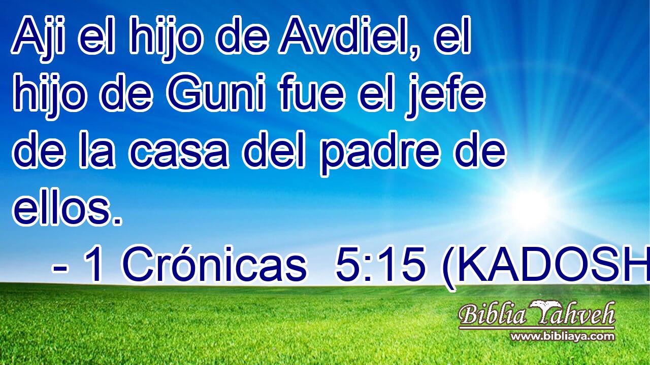  Aji el hijo de Avdiel, el hijo de Guni fue el jefe de la casa del padre de ellos. 