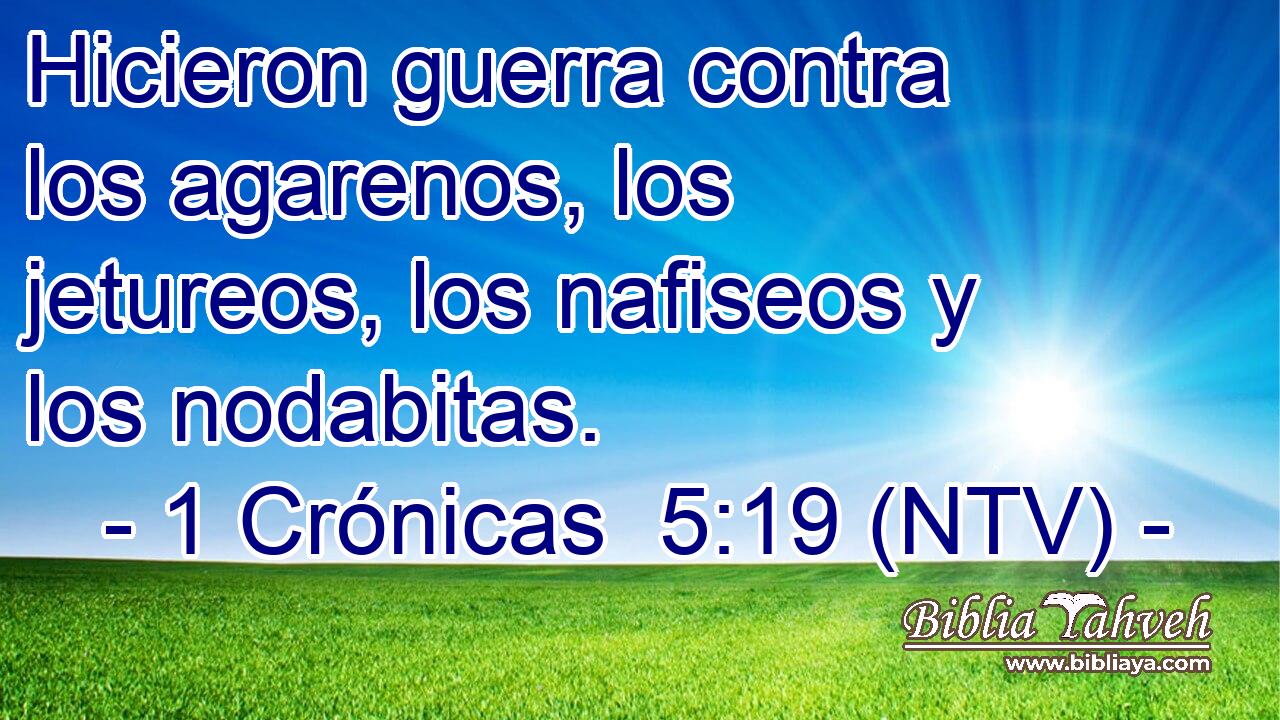Hicieron guerra contra los agarenos, los jetureos, los nafiseos y los nodabitas.