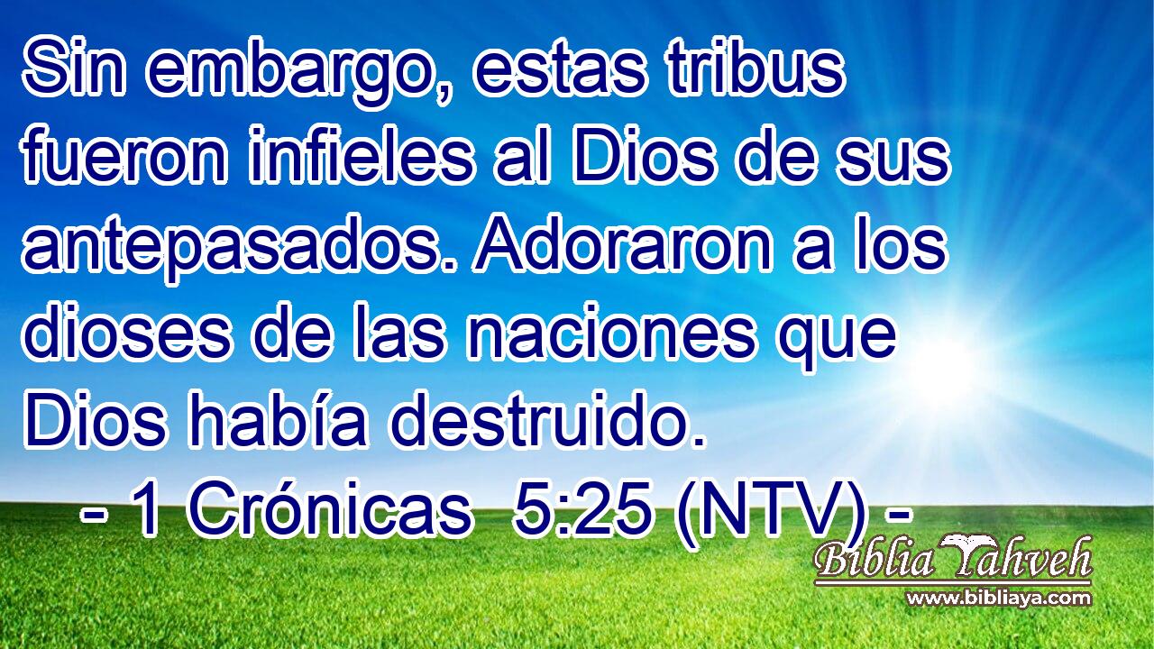 Sin embargo, estas tribus fueron infieles al Dios de sus antepasados. Adoraron a los dioses de las naciones que Dios había destruido.