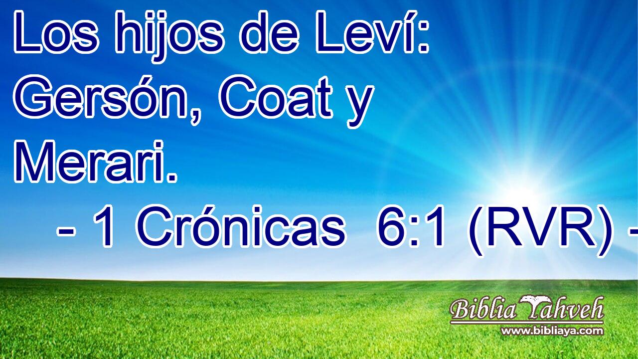 Los hijos de Leví: Gersón, Coat y Merari.