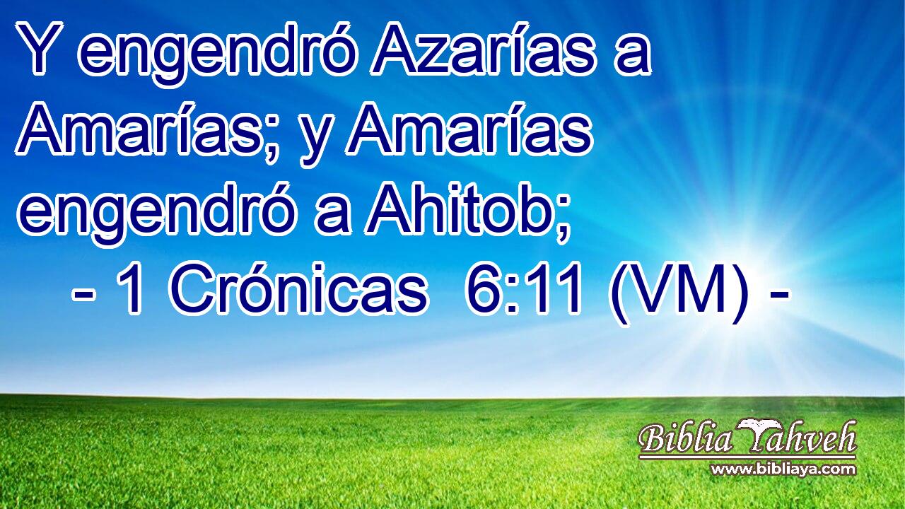  Y engendró Azarías a Amarías; y Amarías engendró a Ahitob; 