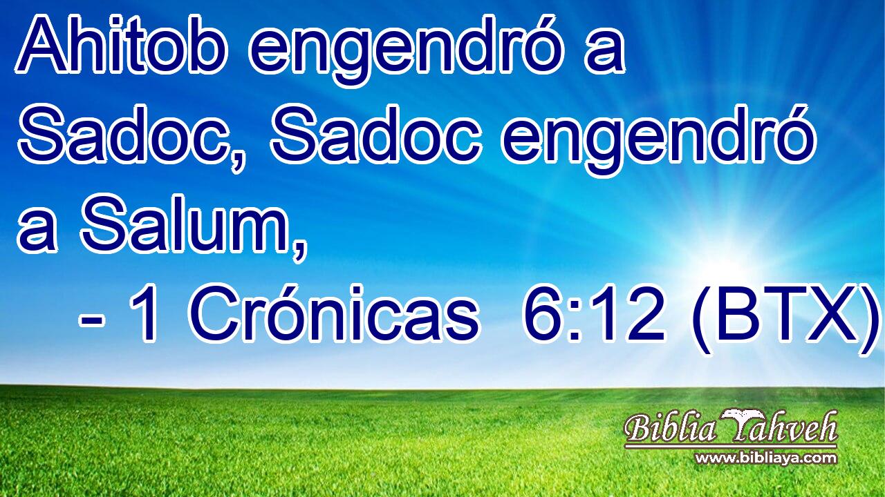 Ahitob engendró a Sadoc, Sadoc engendró a Salum,