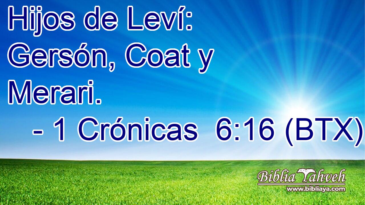 Hijos de Leví: Gersón, Coat y Merari.
