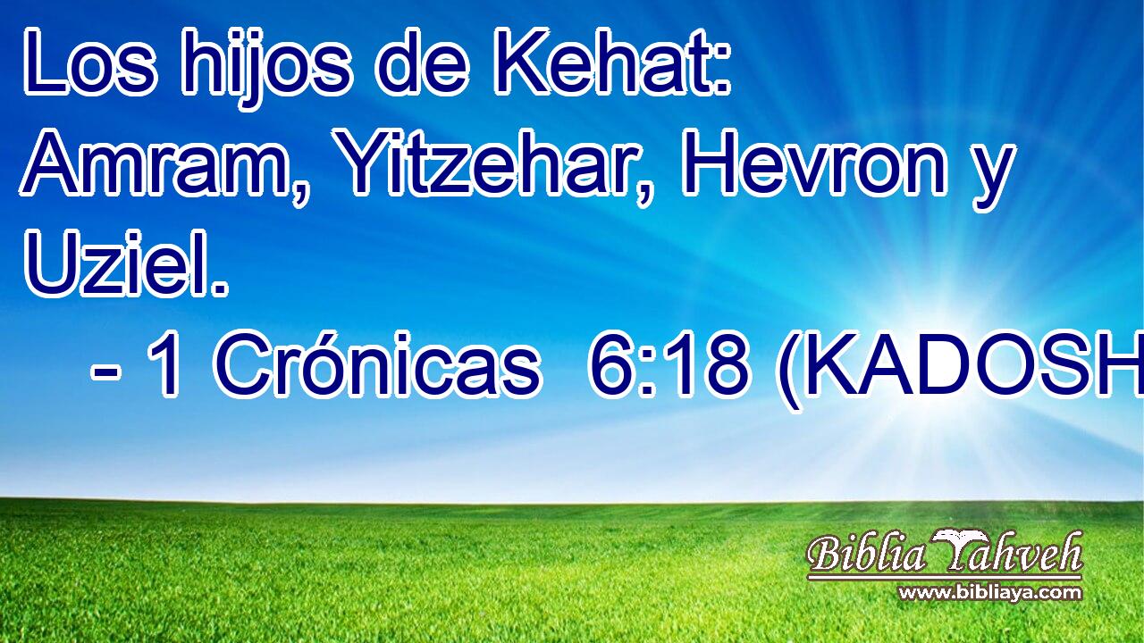  Los hijos de Kehat: Amram, Yitzehar, Hevron y Uziel. 