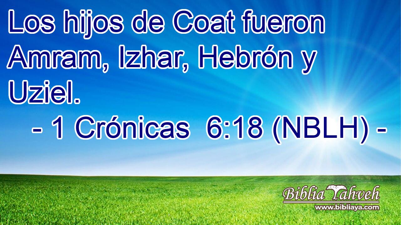  Los hijos de Coat fueron Amram, Izhar, Hebrón y Uziel. 