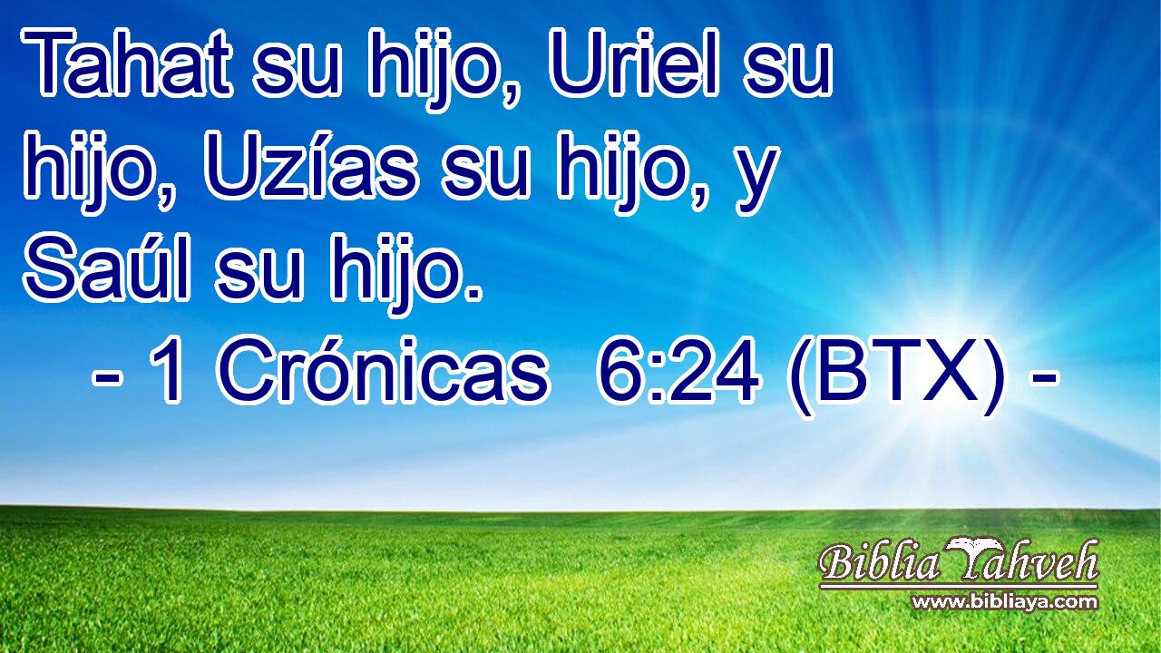 Tahat su hijo, Uriel su hijo, Uzías su hijo, y Saúl su hijo.