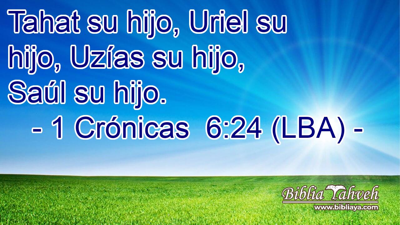 Tahat su hijo, Uriel su hijo, Uzías su hijo, Saúl su hijo.