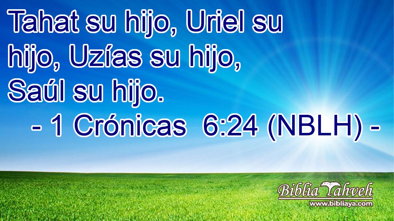  Tahat su hijo, Uriel su hijo, Uzías su hijo, Saúl su hijo. 