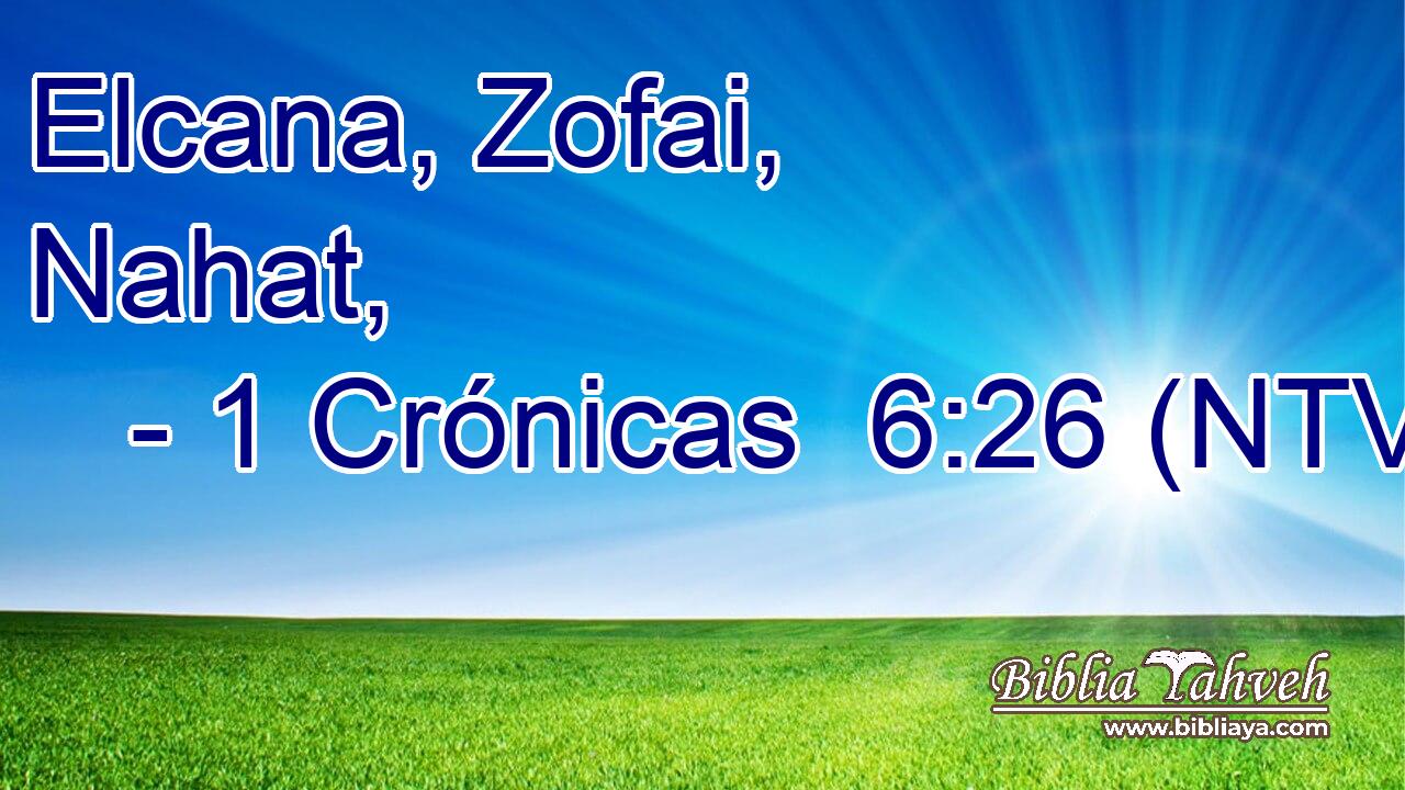 Elcana, Zofai, Nahat,
