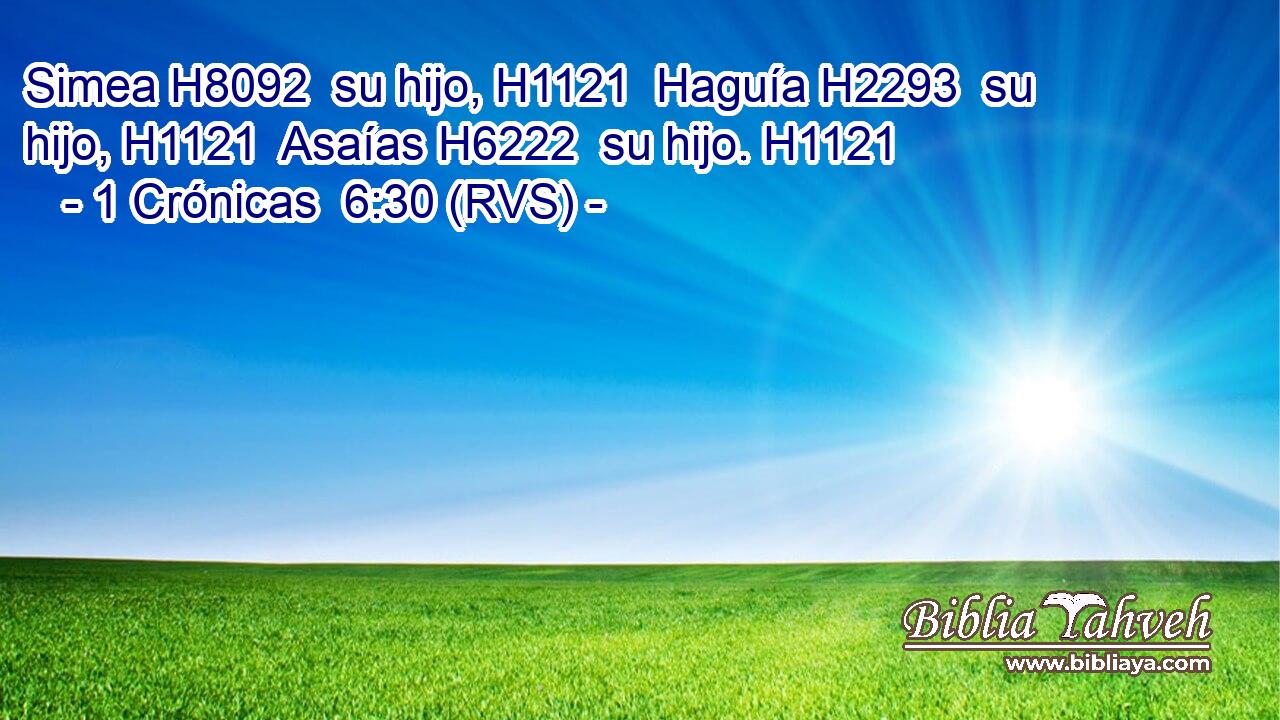 Simea H8092  su hijo, H1121  Haguía H2293  su hijo, H1121  Asaías H6222  su hijo. H1121  