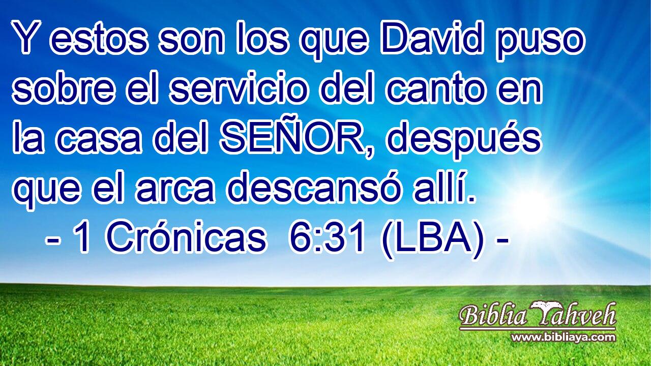 Y estos son los que David puso sobre el servicio del canto en la casa del SEÑOR, después que el arca descansó allí.