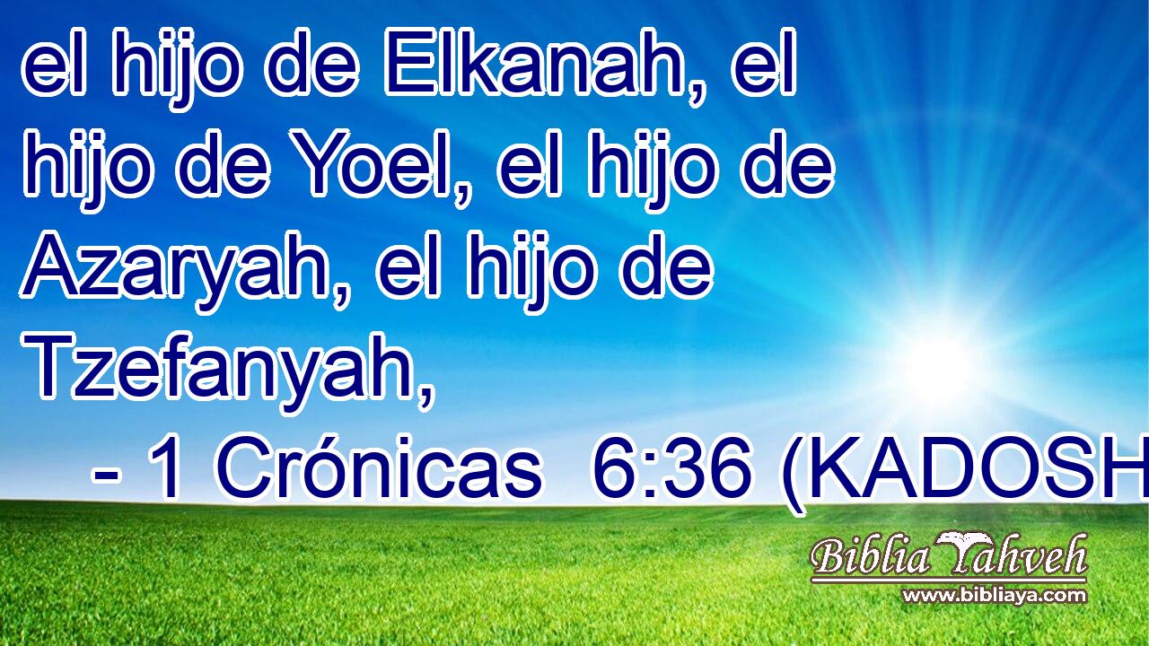  el hijo de Elkanah, el hijo de Yoel, el hijo de Azaryah, el hijo de Tzefanyah, 