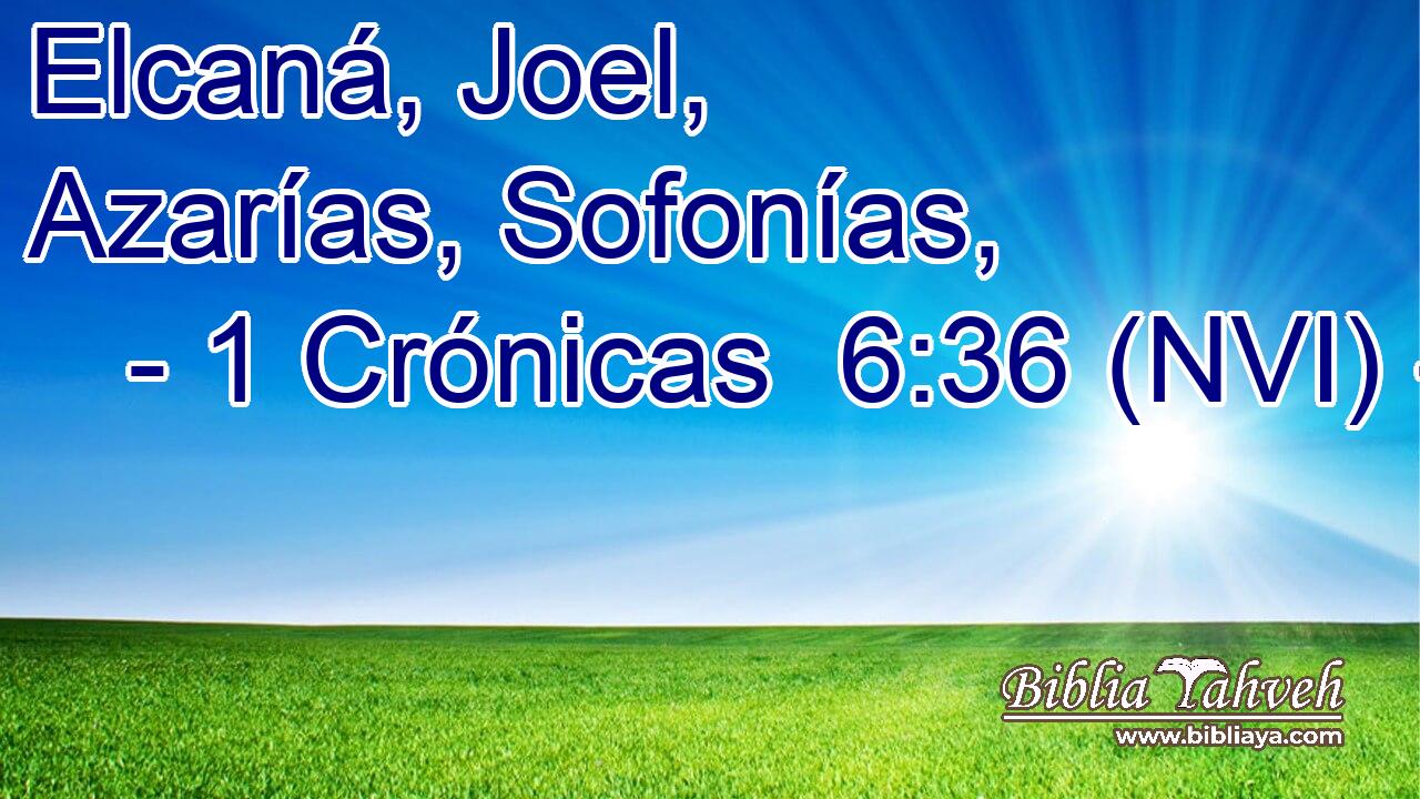  Elcaná, Joel, Azarías, Sofonías, 