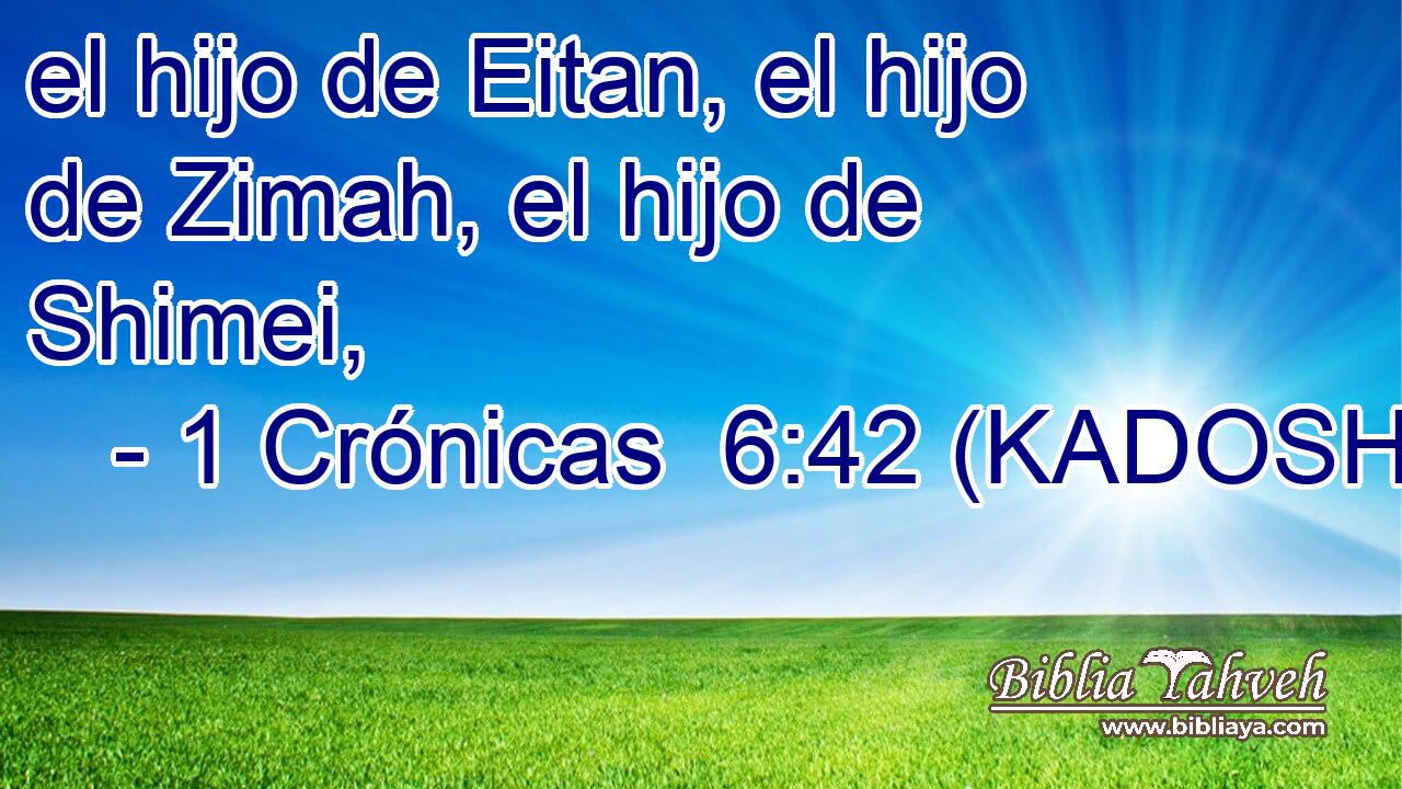  el hijo de Eitan, el hijo de Zimah, el hijo de Shimei, 