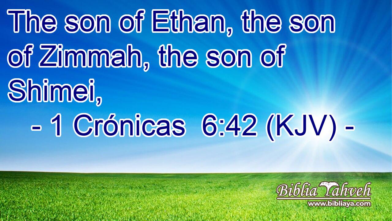 The son of Ethan, the son of Zimmah, the son of Shimei,