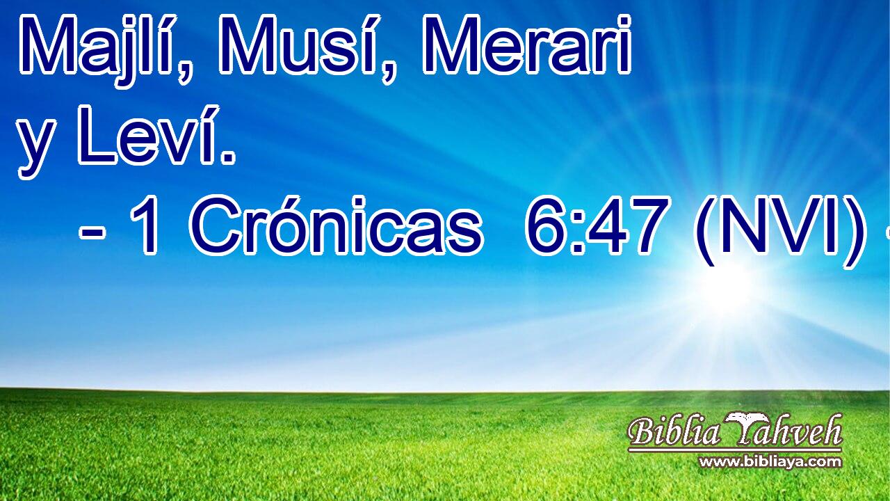  Majlí, Musí, Merari y Leví. 
