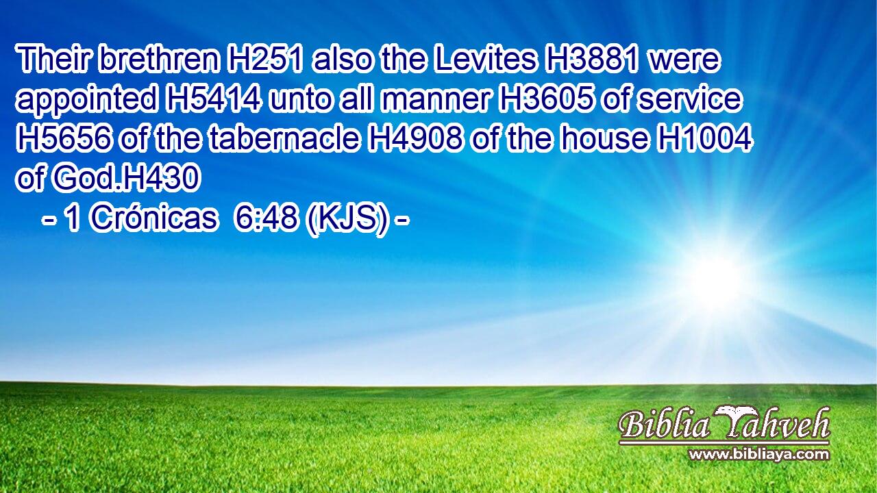 Their brethren H251 also the Levites H3881 were appointed H5414 unto all manner H3605 of service H5656 of the tabernacle H4908 of the house H1004 of God.H430