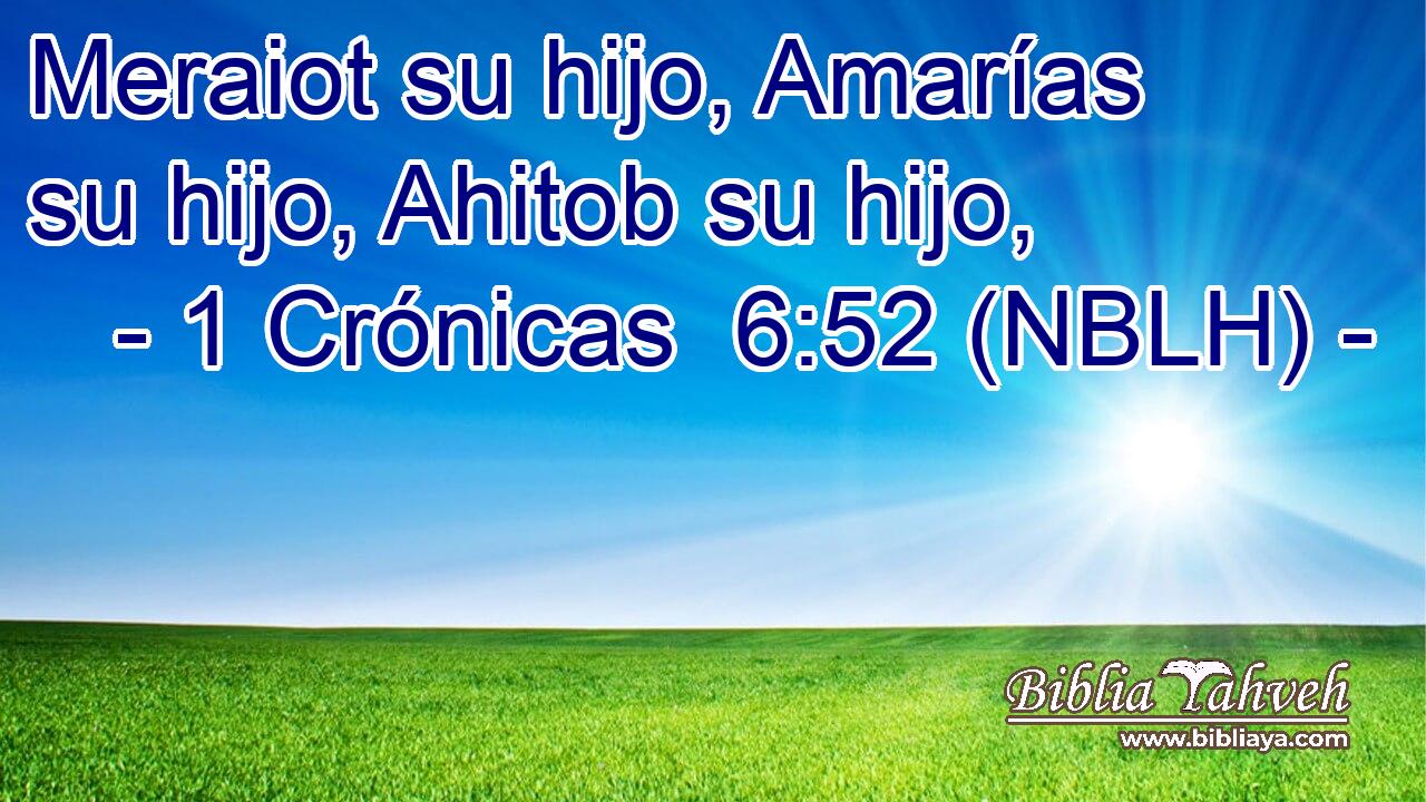  Meraiot su hijo, Amarías su hijo, Ahitob su hijo, 