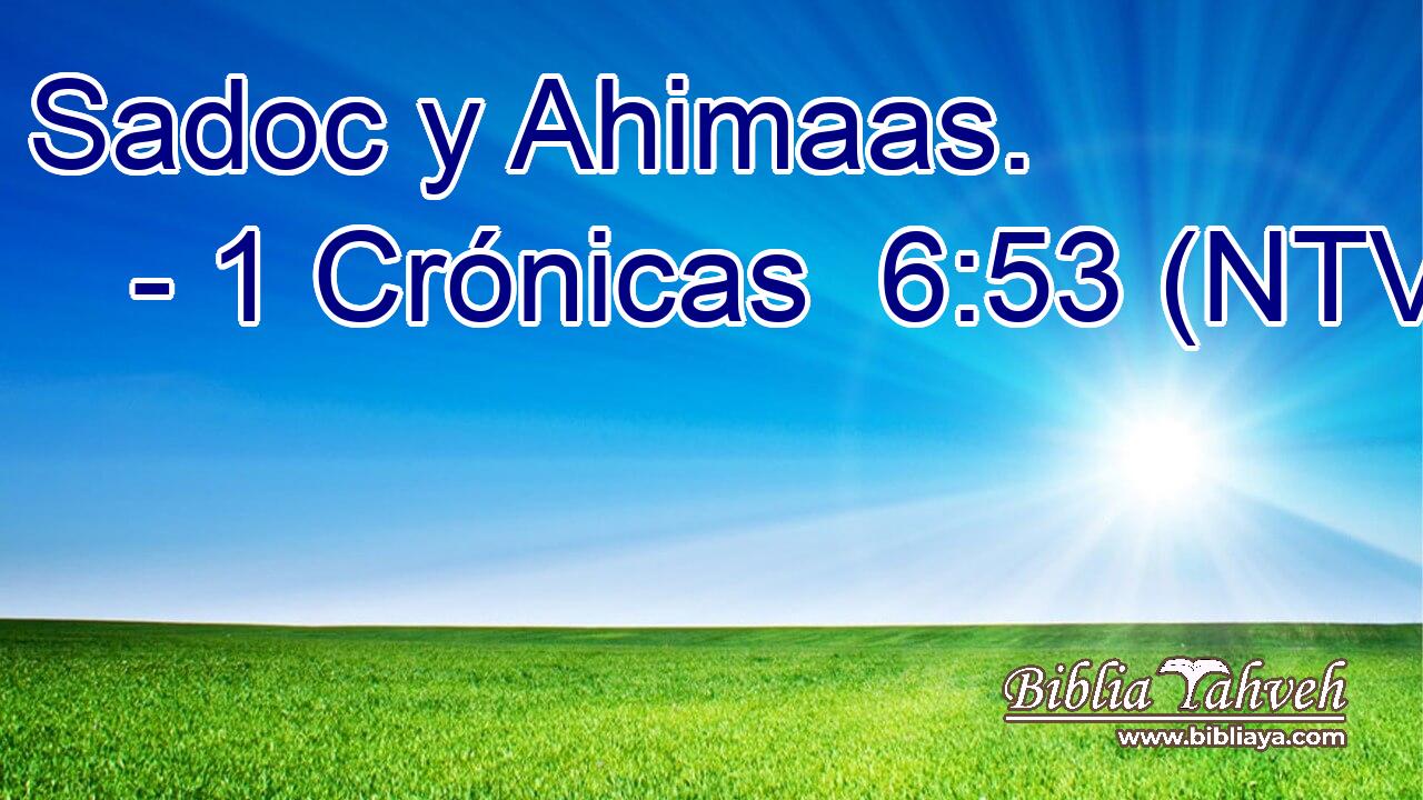 Sadoc y Ahimaas.