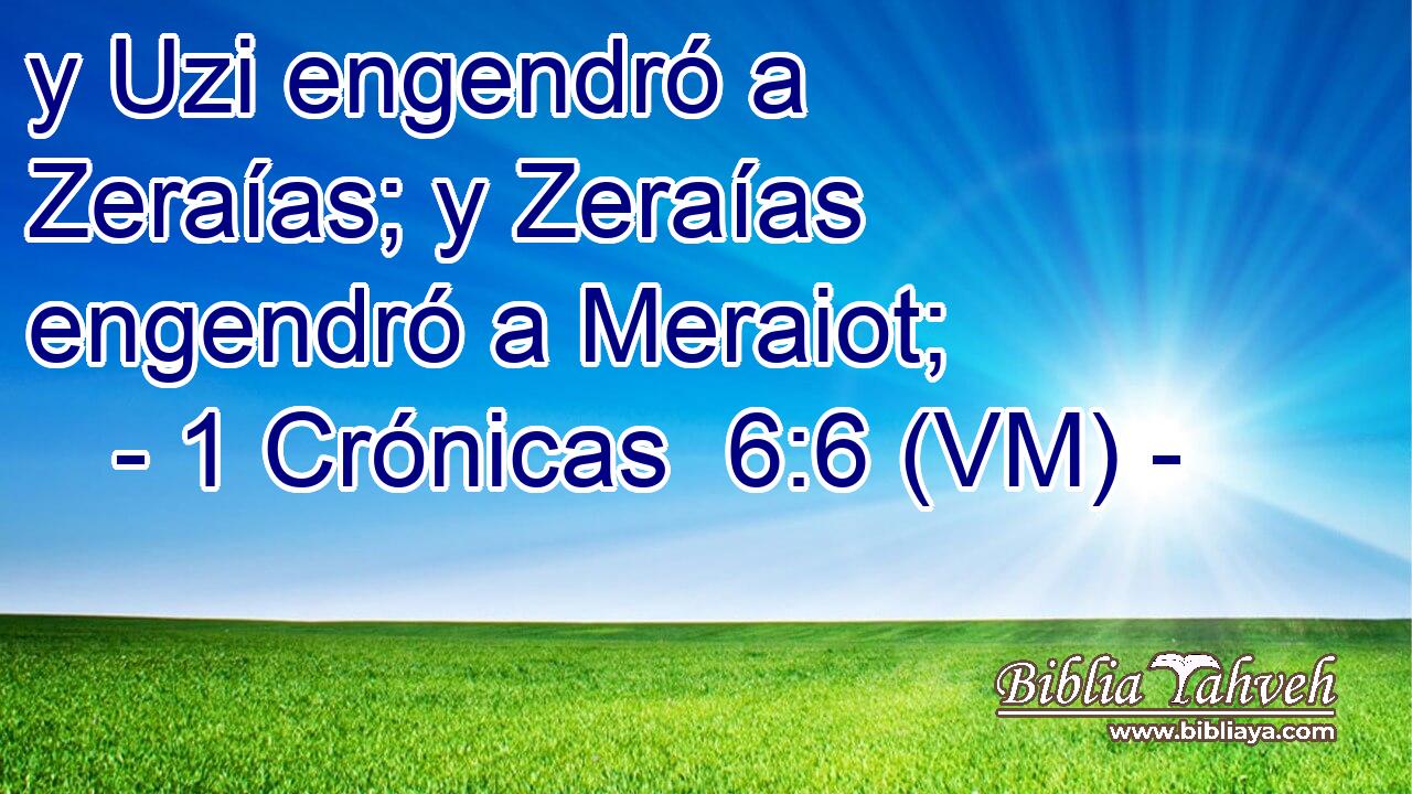  y Uzi engendró a Zeraías; y Zeraías engendró a Meraiot; 