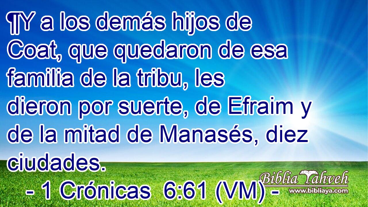  ¶Y a los demás hijos de Coat, que quedaron de esa familia de la tribu, les dieron por suerte, de Efraim y de la mitad de Manasés, diez ciudades. 