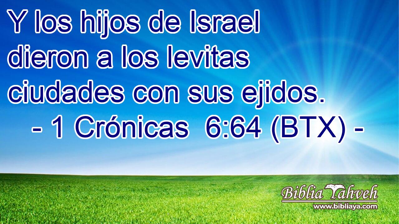 Y los hijos de Israel dieron a los levitas ciudades con sus ejidos.