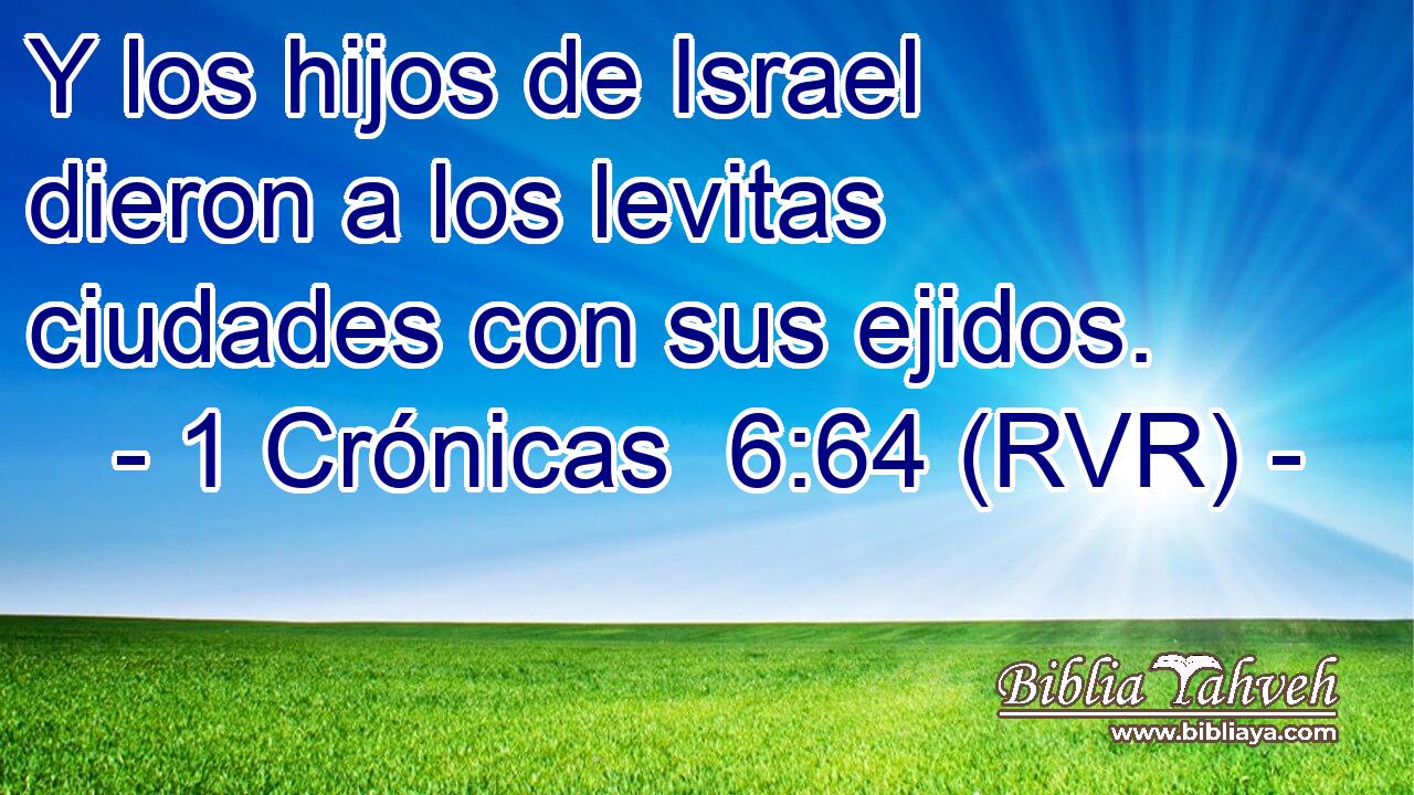 Y los hijos de Israel dieron a los levitas ciudades con sus ejidos.