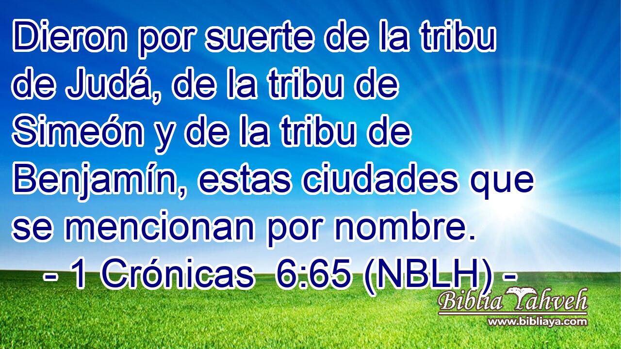  Dieron por suerte de la tribu de Judá, de la tribu de Simeón y de la tribu de Benjamín, estas ciudades que se mencionan por nombre. 