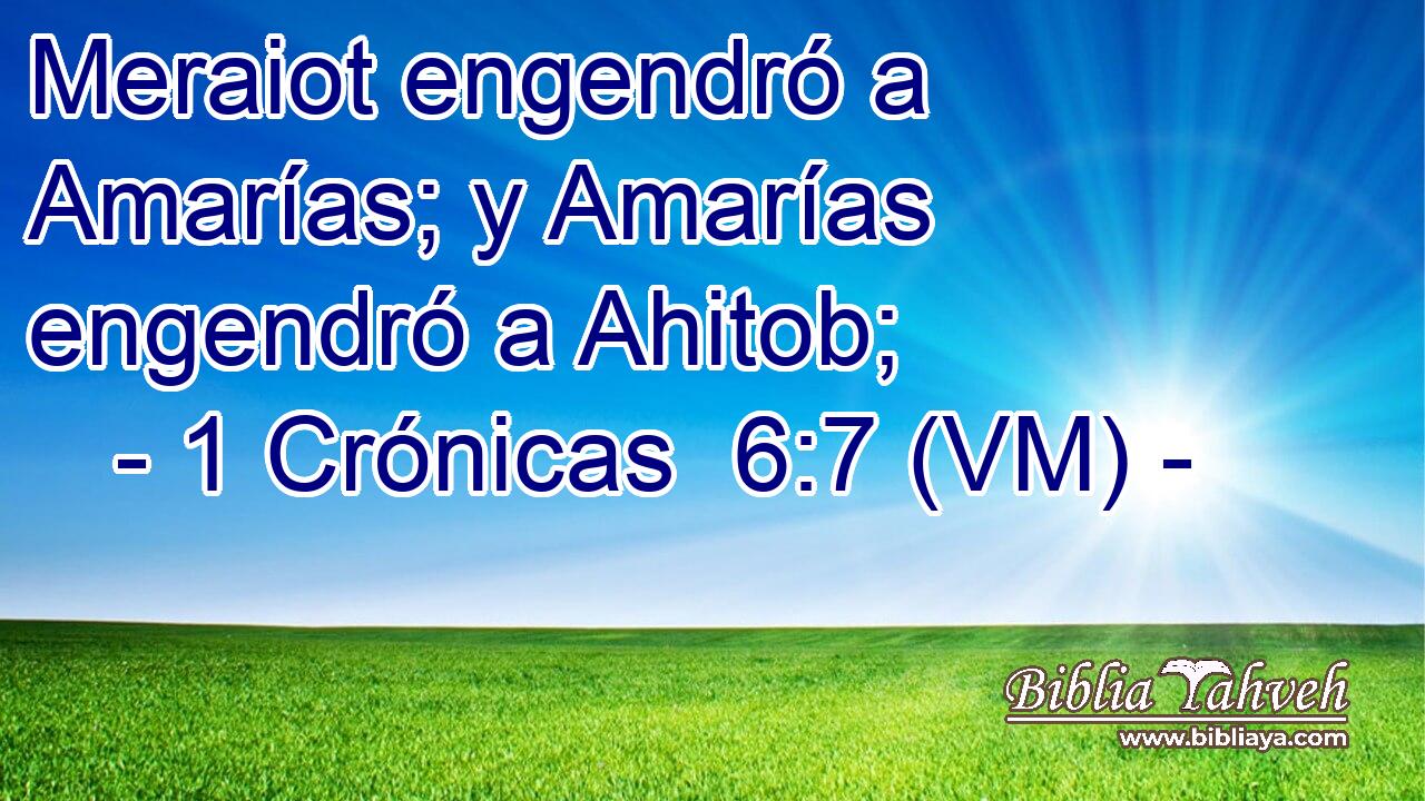  Meraiot engendró a Amarías; y Amarías engendró a Ahitob; 