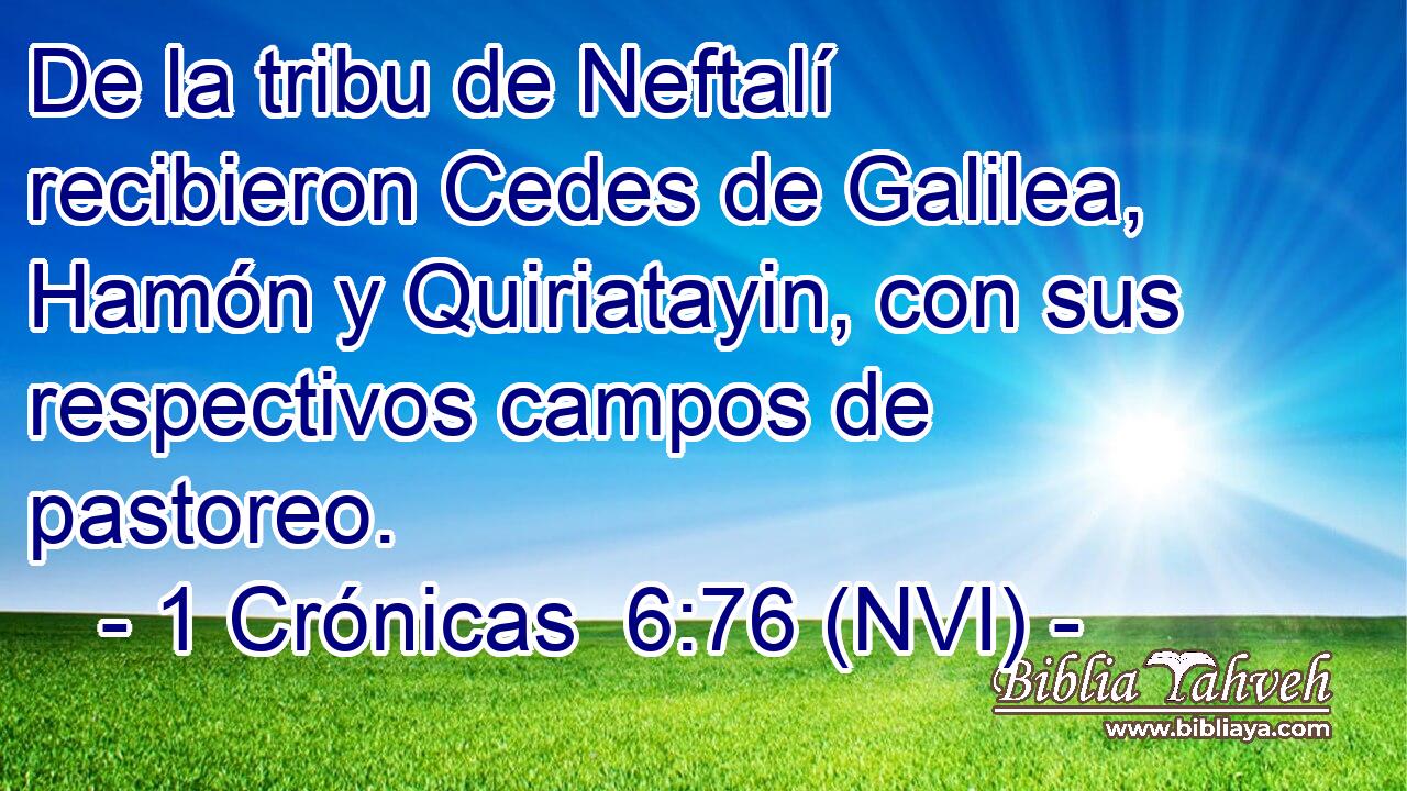  De la tribu de Neftalí recibieron Cedes de Galilea, Hamón y Quiriatayin, con sus respectivos campos de pastoreo. 