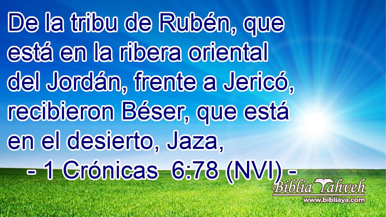  De la tribu de Rubén, que está en la ribera oriental del Jordán, frente a Jericó, recibieron Béser, que está en el desierto, Jaza, 