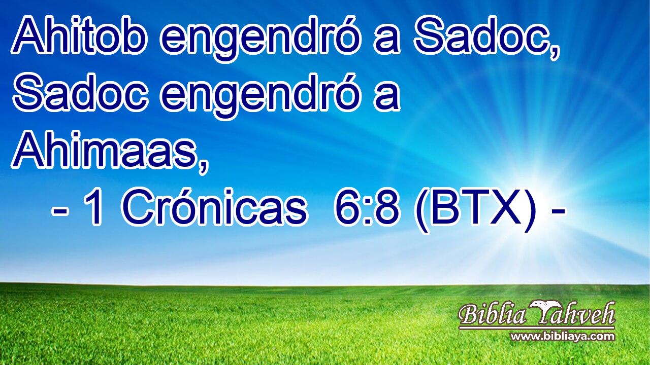Ahitob engendró a Sadoc, Sadoc engendró a Ahimaas,