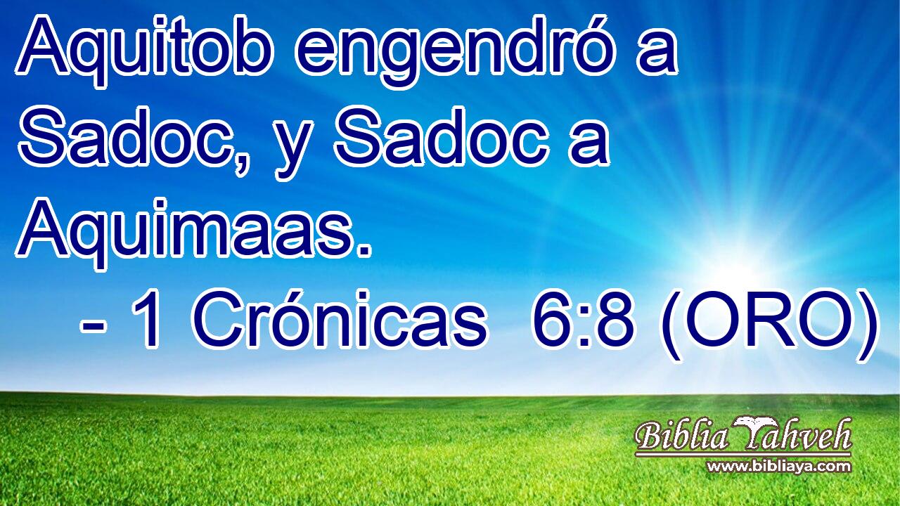  Aquitob engendró a Sadoc, y Sadoc a Aquimaas. 