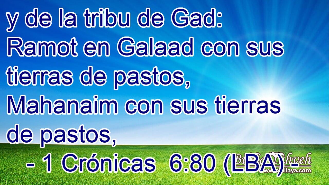 y de la tribu de Gad: Ramot en Galaad con sus tierras de pastos, Mahanaim con sus tierras de pastos,