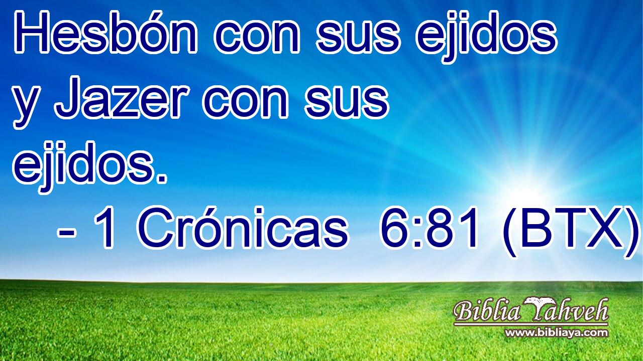 Hesbón con sus ejidos y Jazer con sus ejidos.