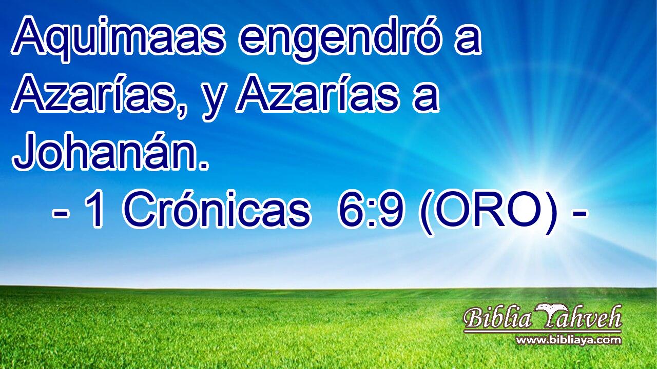  Aquimaas engendró a Azarías, y Azarías a Johanán. 