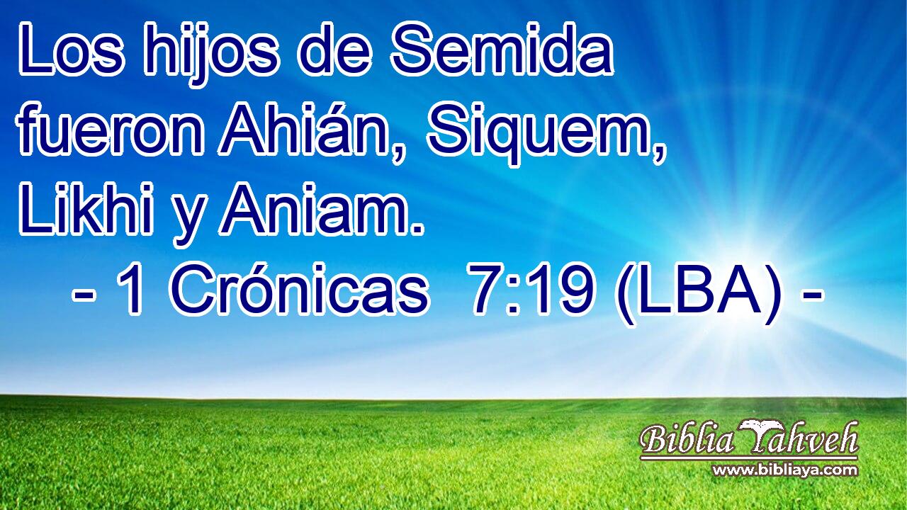 Los hijos de Semida fueron Ahián, Siquem, Likhi y Aniam.