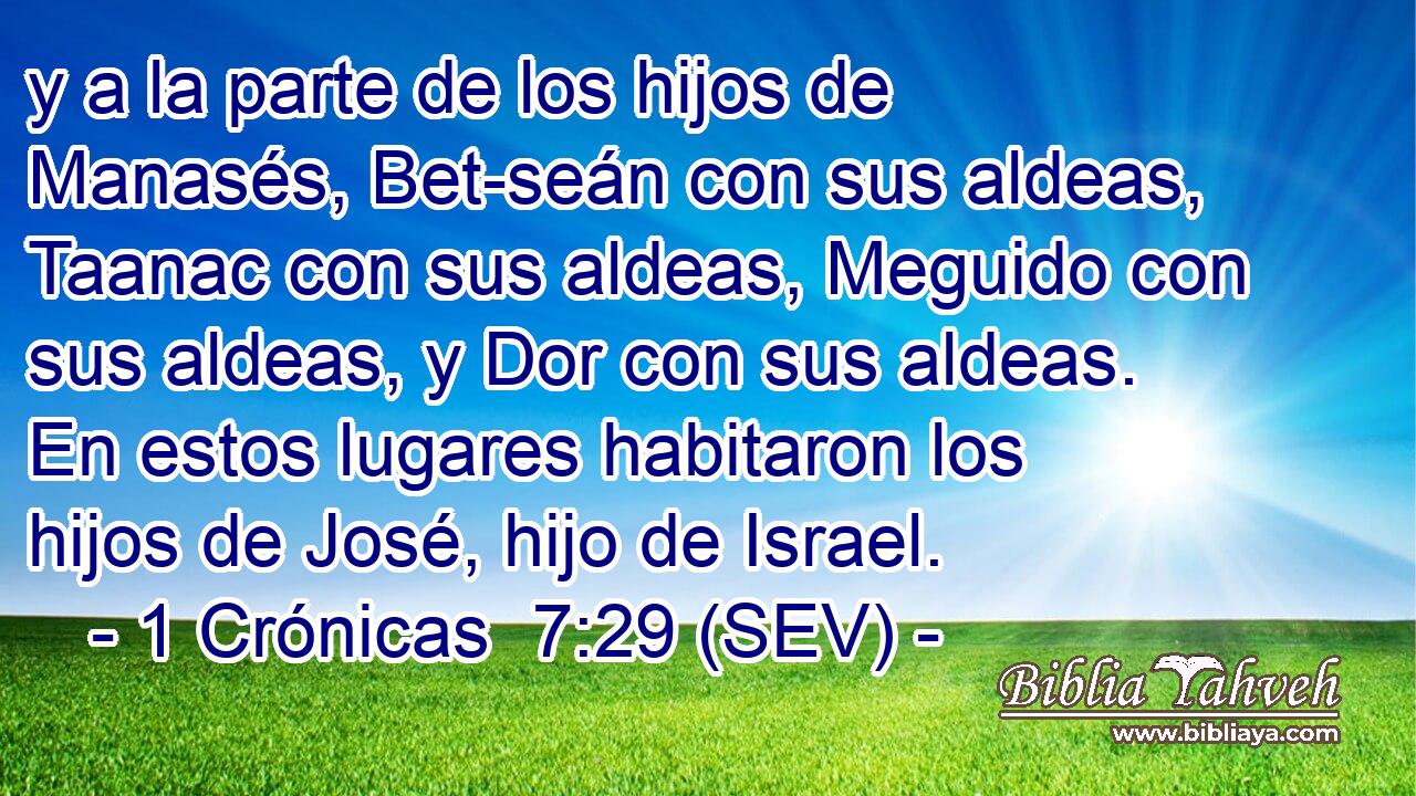 y a la parte de los hijos de Manasés, Bet-seán con sus aldeas, Taanac con sus aldeas, Meguido con sus aldeas, y Dor con sus aldeas. En estos lugares habitaron los hijos de José, hijo de Israel.