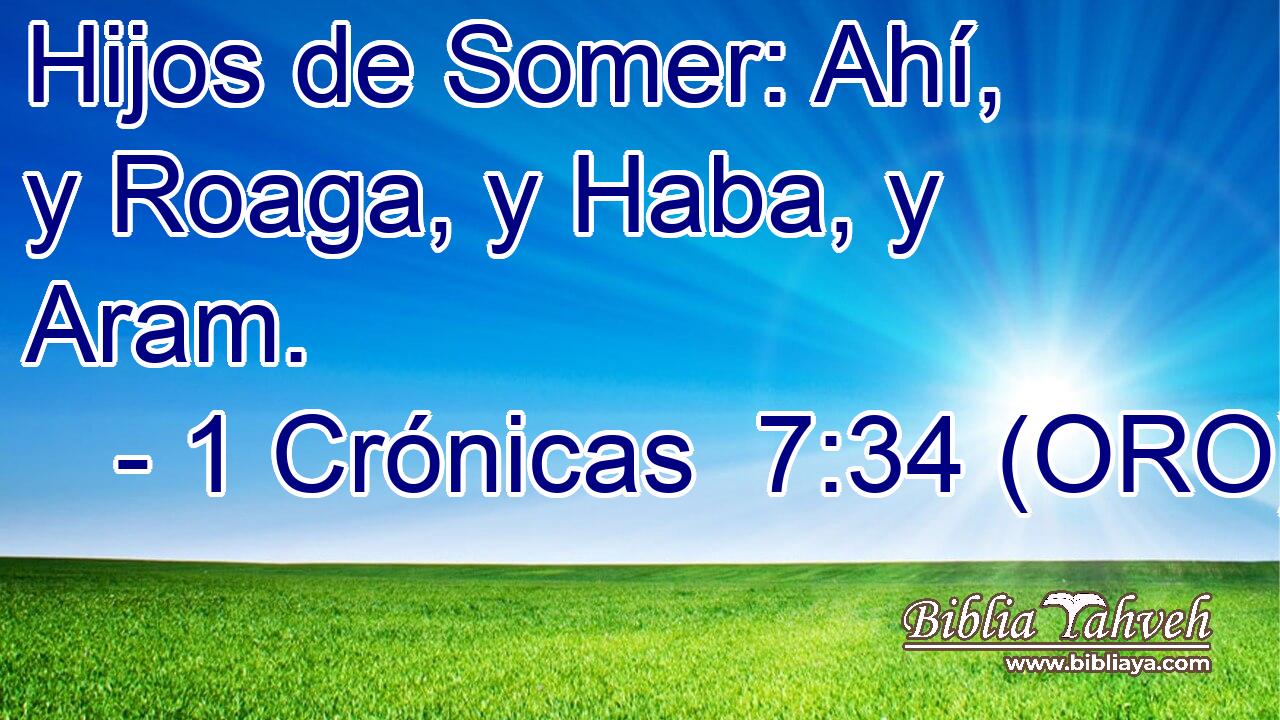  Hijos de Somer: Ahí, y Roaga, y Haba, y Aram. 