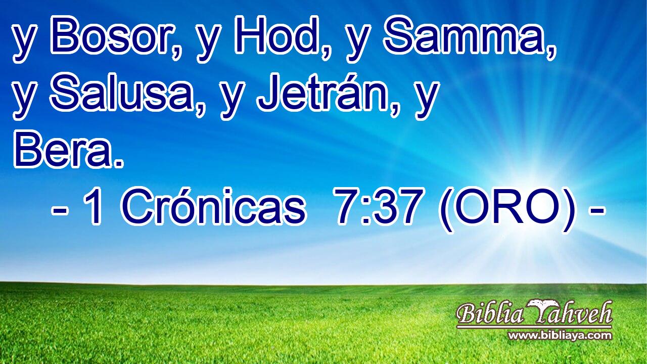 y Bosor, y Hod, y Samma, y Salusa, y Jetrán, y Bera. 