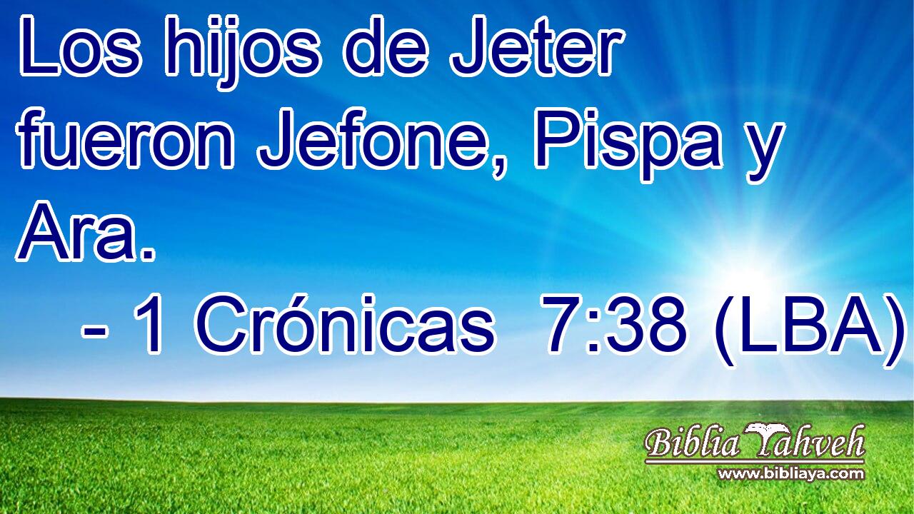 Los hijos de Jeter fueron Jefone, Pispa y Ara.