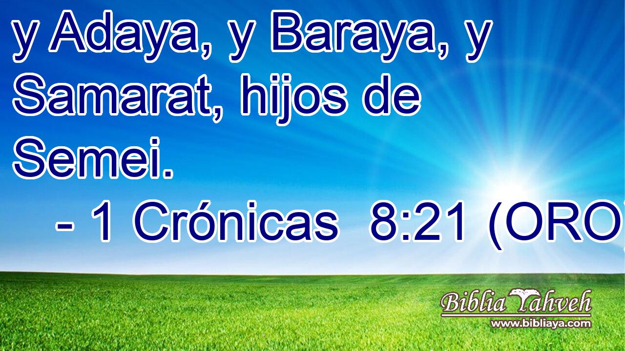  y Adaya, y Baraya, y Samarat, hijos de Semei. 