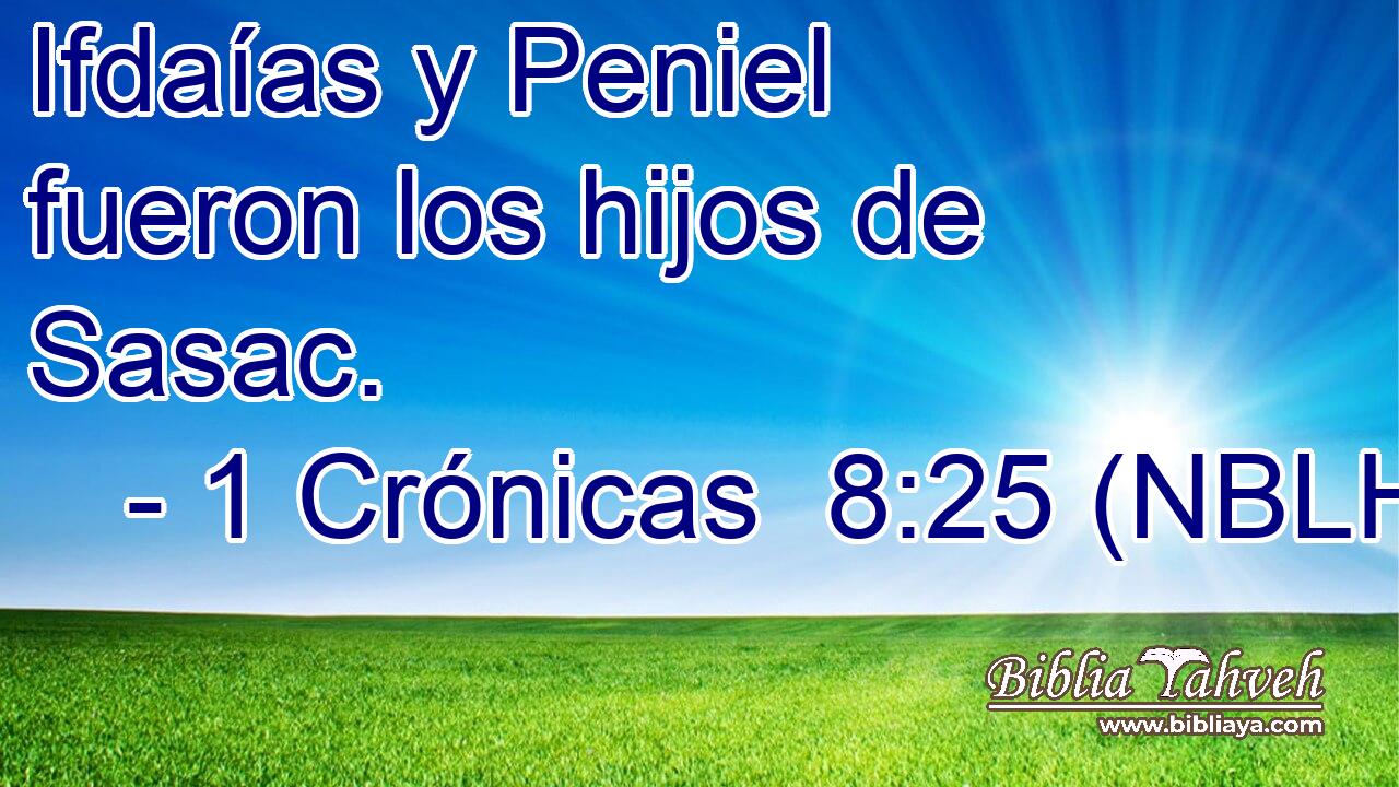  Ifdaías y Peniel fueron los hijos de Sasac. 