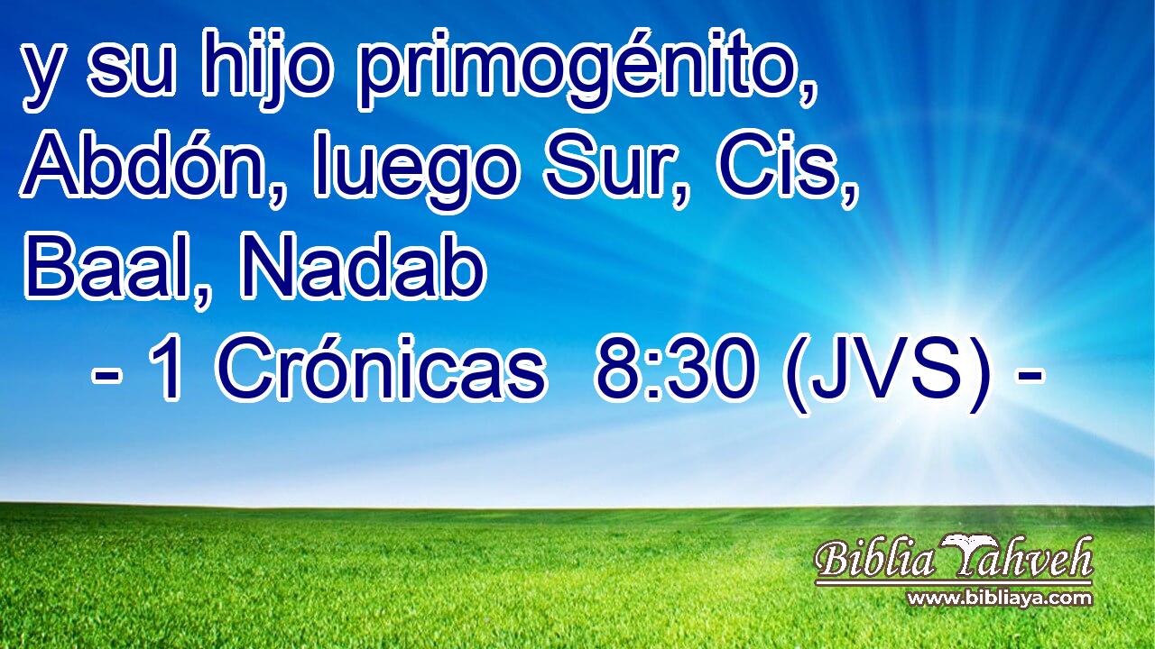 y su hijo primogénito, Abdón, luego Sur, Cis, Baal, Nadab